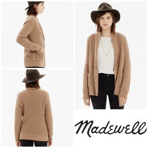 Madewell shawl collar cable knit cardigan